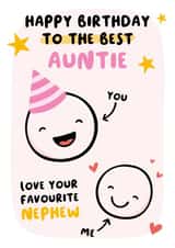 Best Auntie Birthday Card - From Nephew created by Macie Dot Doodles