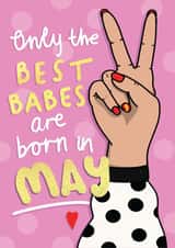 May Best Babe Birthday created by NICHOLA COWDERY ILLUSTRATIONS