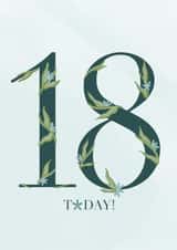 18th birthday floral card created by Emma Breen