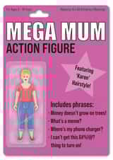 Mega Mum Action Figure Funny Mother's Day Card created by Creative Colin