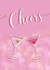 Cheers Cocktail Martini Birthday Card created by Alexandria Frances
