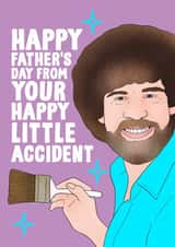 Happy Little Accident Bob Ross card created by Hey Huns It's Nicole