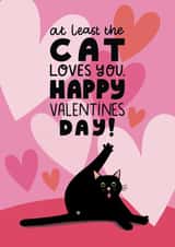 Happy Valentines Day The Cat Loves You created by Sweary Cats by Leaf Lane Studio