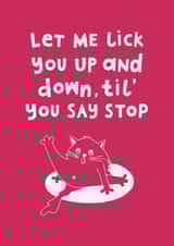 Happy Valentines Day Cheeky Cat created by Sweary Cats by Leaf Lane Studio