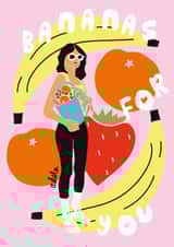 Bananas for you Valentine Day Card created by Absolutely Adela