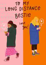 To my long distance bestie Galentines card created by Emmy Lupin Studio 