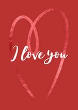 I love you Valentines card created by Kate Hitchman
