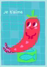 Cute vegetables, Love you, Thank you, miss you, friendship. Chili pepper created by @Doodle Bunny