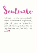 Soulmate Definition Wedding Anniversary Valentine's Card created by Bombus
