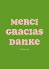 Merci Gracias Danke Thank you Card created by Club Mou