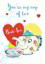 Cute Best friend valentine's day card created by Bombus