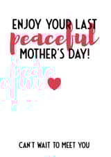 Funny Mothers Day Card from the bump created by Bev O'Connor || @oconnordesign