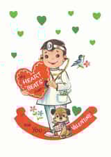 Heart Beats Just For You Valentine's Card created by Bombus
