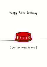 Happy 30th Birthday Panic Card created by @THAT LITTLE CARD SHOP