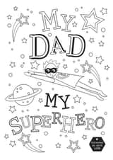 Colour Me In - Dad Superhero Card created by Heidi Pie