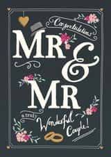 Mr & Mr Wedding Card - Classic card created by Heidi Pie