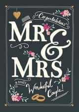 Mr & Mrs Wedding Card - Classic wedding card created by Heidi Pie