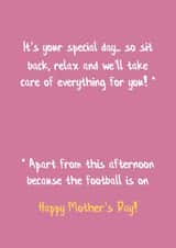 Mother's Day Football is on card created by SayItWithSport