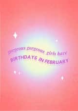 TikTok meme February birthday Aquarius card created by Ain't It Fun