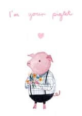 Piglet Valentine’s Card created by Pascale Dilger