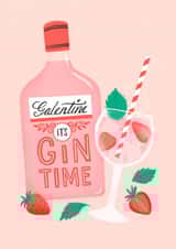 Gin Time Galentine's Day Card created by Bird & Co Studio