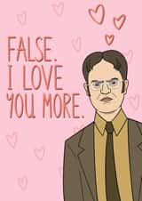 The Office Dwight Schrute Valentine's Day Card created by Luke Oxtoby