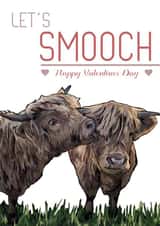 highland cow valentines day card created by Designs by Elena