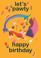 Dogs party birthday card  created by holaholga