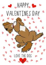 Happy Valentines day love from the dog!  Belly rub time! created by Wonder illustration