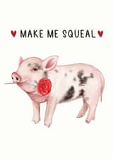 Funny Pig Valentines card created by Paint & Ralph