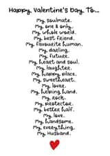 My Soulmate My Handsome My Husband Romantic Card created by PrimePrintsUK