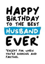 Best Husband Birthday Card created by Waffle & Faff