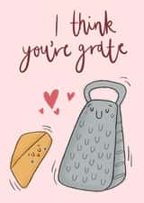 Valentine's Day/Anniversary funny cheese pun card created by Mint and Pickle