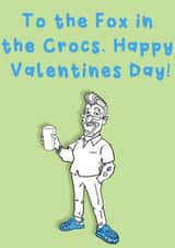 Valentines day fox in the crocs created by Studio Beastly.