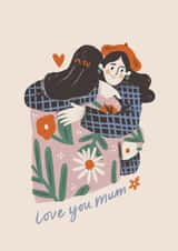 Love You Mum Hug Mother's Day Card created by Sophie Potter