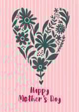 Happy Mother's Day flower heart created by May Summers-Perkins