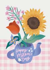 Sunflower Flowers in Teapot Mother's Day Card created by Sophie Potter