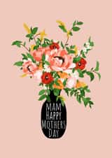 Pretty Mothers Day Card - Mam - Flowers - Happy Mothers Day created by Jasmine Violet
