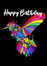 Colourful Humming Bird Birthday Card created by Ms Wearer