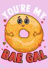 Funny, Bagel Valentine’s Card For Girlfriend, Bae created by Nina’s Novelties