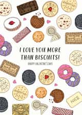 Valentines biscuit card created by Life's Little Doodles