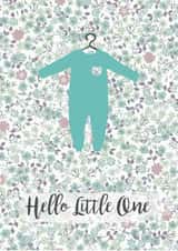Hello Little One new baby boy card created by Bombus
