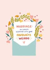 Favourite weirdo - Envelope themed card created by Make and Tell