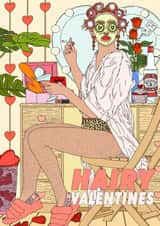 HAIRY VALENTINES CARD created by Emily Nash