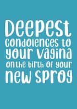 Funny new baby congratulations card created by Sneakysquid