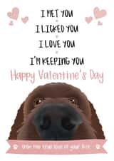 Valentine's Card from the Dog created by The Merry Giraffe