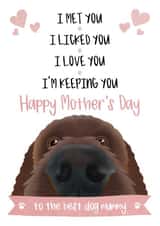 Cute Mothers Day Card - From The Dog - To The Best Dog Mummy created by The Merry Giraffe