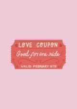 Love coupon Valentine’s card  created by Finest Imaginary