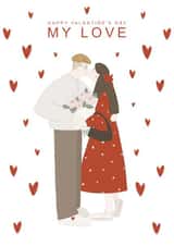 Cute Lovers for Valentine`s Day created by Yana Shevchenko