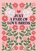 Love birds couples card created by Jessica Molina